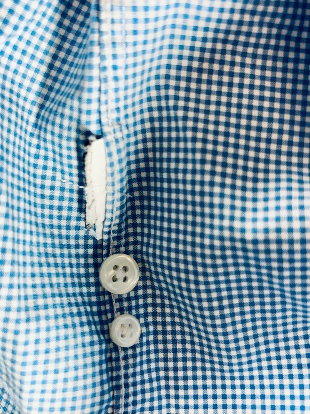 J. Crew Men’s Size Small Blue-White Checkered Slim Fit Button Down Shirt